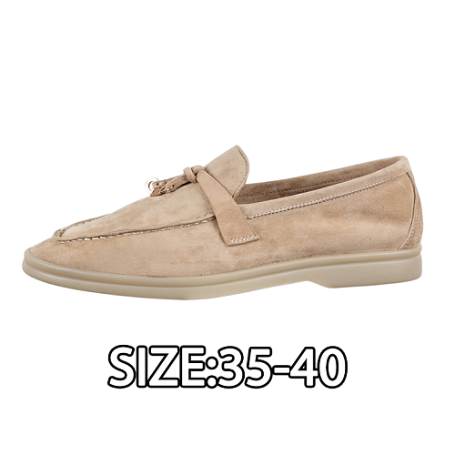 Suede Casual Shoes Camel Color
