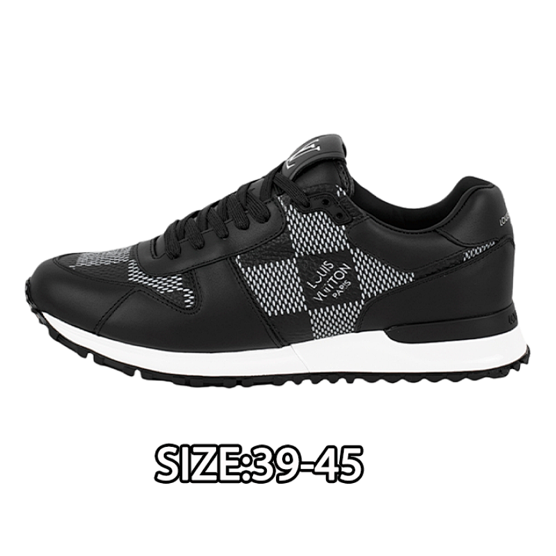 Louis Vuitton Retro Daddy Casual Sneakers Black Plaid