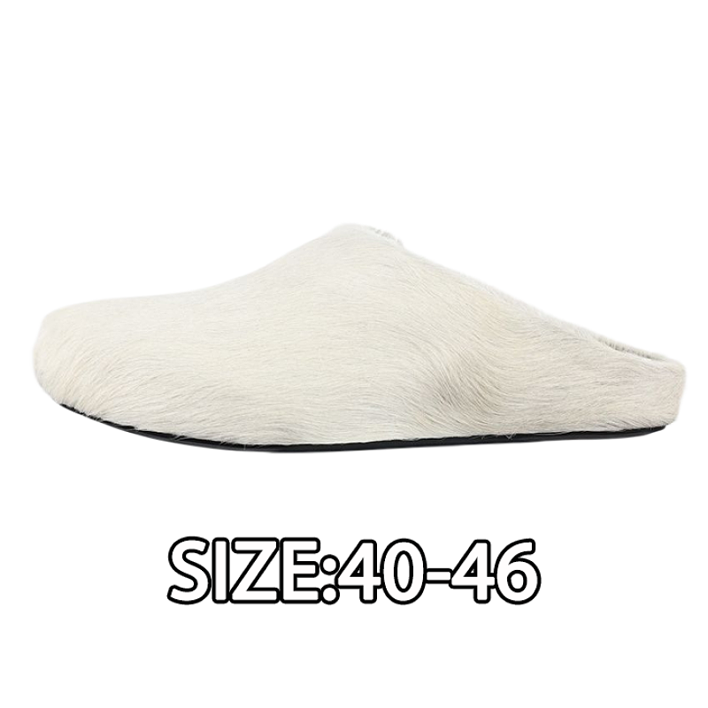 Birkenstock Horsehair Closed-Toe Slides White