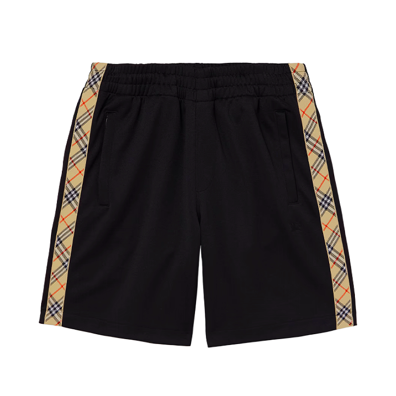 Side-Panel Plaid Shorts