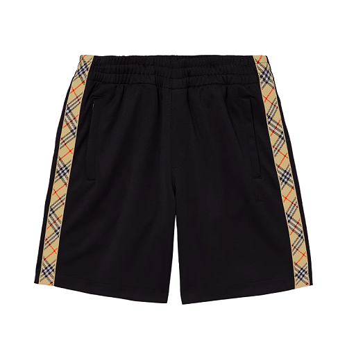 Side-Panel Plaid Shorts