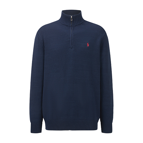 Ralph Lauren Half-Zip Logo Knit Sweater