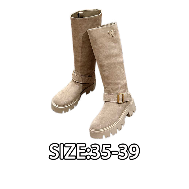 Suede Prada The Ultimate Must-Have Classic Triangle Logo Slip-On Tall Boots