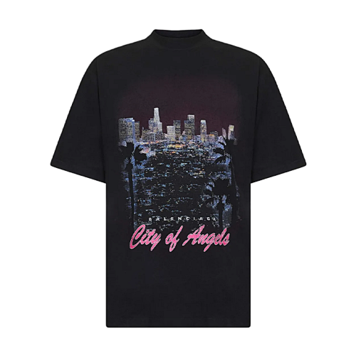 Urban Nightscape Print Short-Sleeved T-shirt