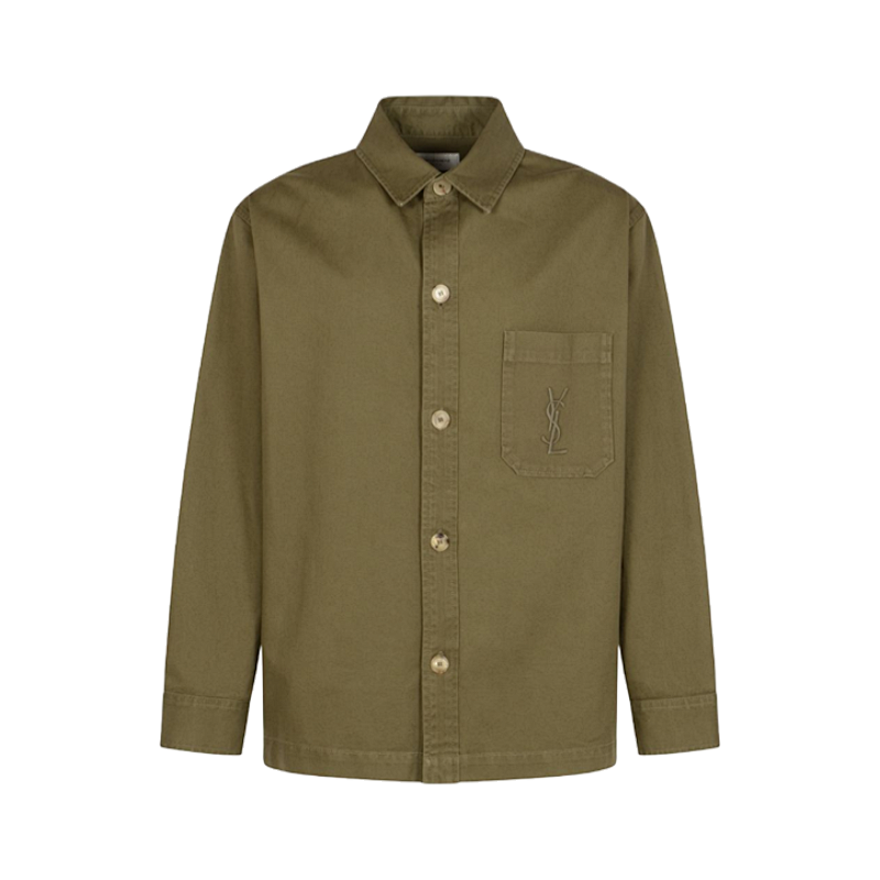 Embroidered Button-Down Lapel Shirt