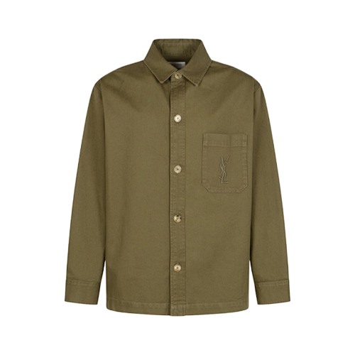 Embroidered Button-Down Lapel Shirt