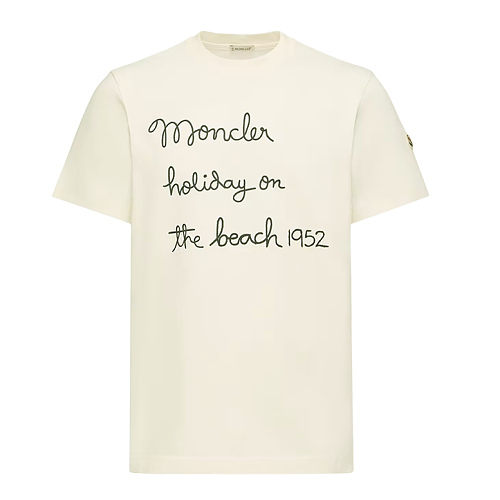 Off-White Letter Embroidered Crew Neck T-Shirt