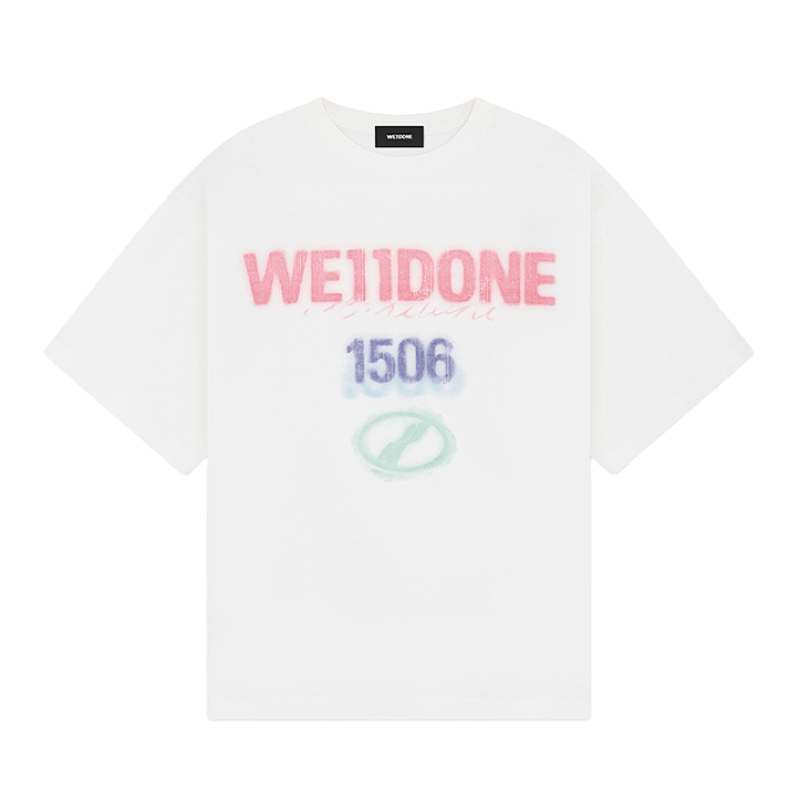 We11s Couples' Blurred Logo T-Shirt