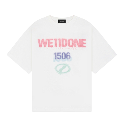 We11s Couples' Blurred Logo T-Shirt