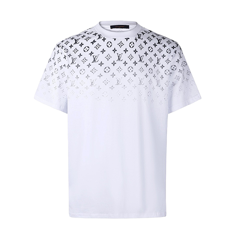 Classic Gradient Cotton Crew Neck Short-Sleeve T-Shirt