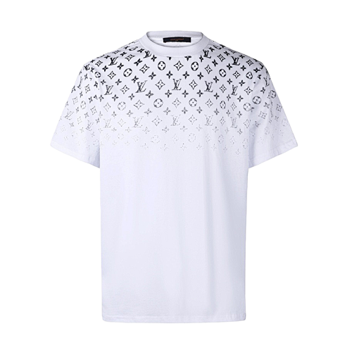 Classic Gradient Cotton Crew Neck Short-Sleeve T-Shirt