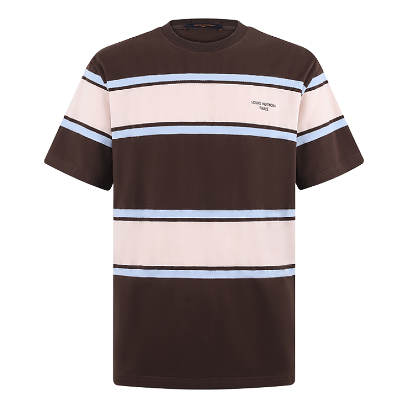 Embroidered Logo Stripe Short-Sleeve T-Shirt