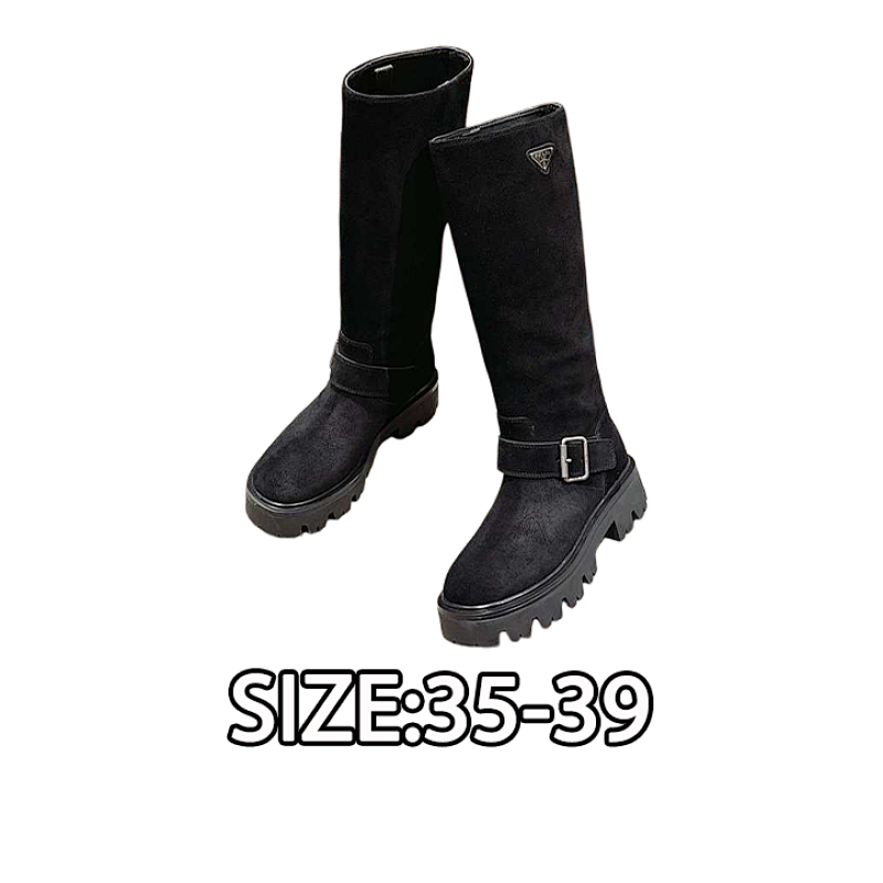 Suede Prada The Ultimate Must-Have Classic Triangle Logo Slip-On Tall Boots