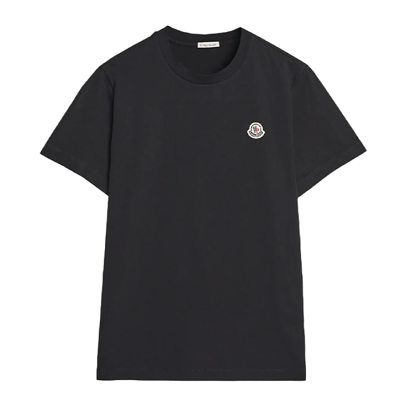 Solid-Color Short-Sleeve Crewneck T-Shirt With Logo