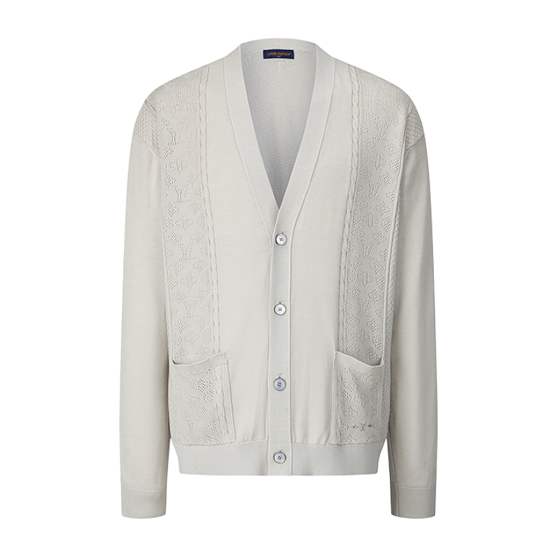 Louis Vuitton Jacquard Logo Knit Cardigan