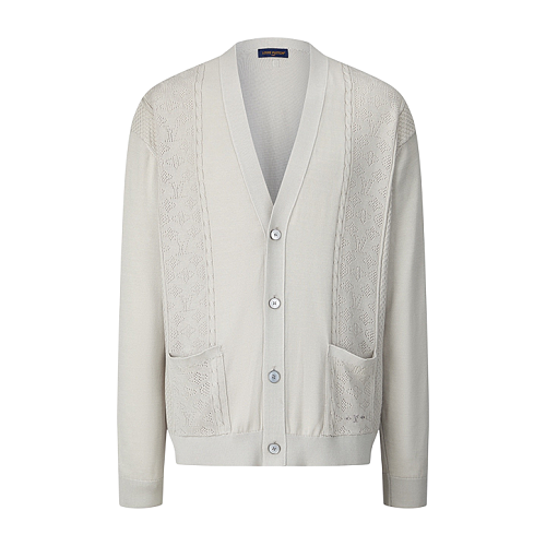 Louis Vuitton Jacquard Logo Knit Cardigan