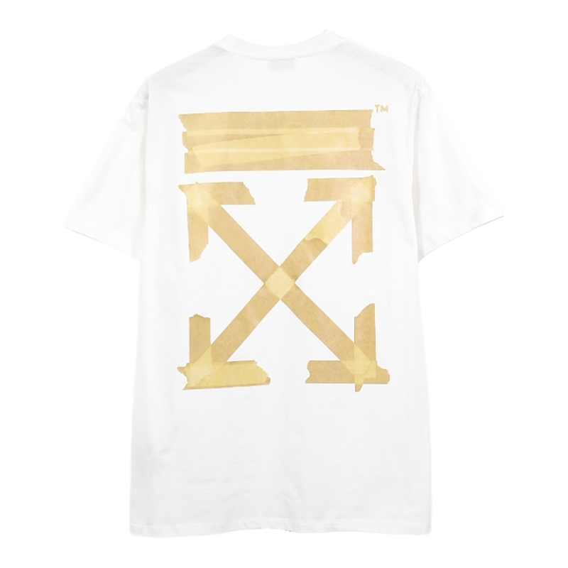 Off-White Yellow Glue Arrow Print Short-Sleeve T-Shirt