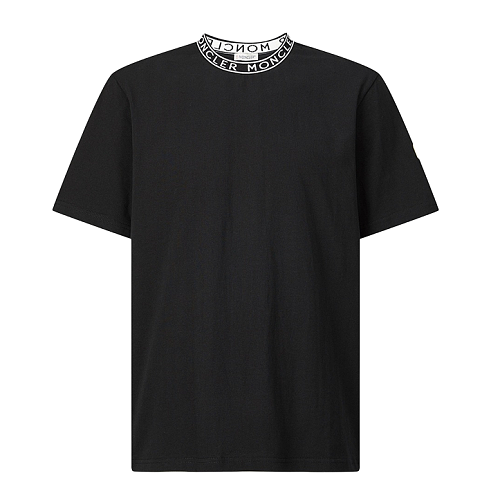 Short-Sleeve T-Shirt With Embroidered Logo And Knitted Collar