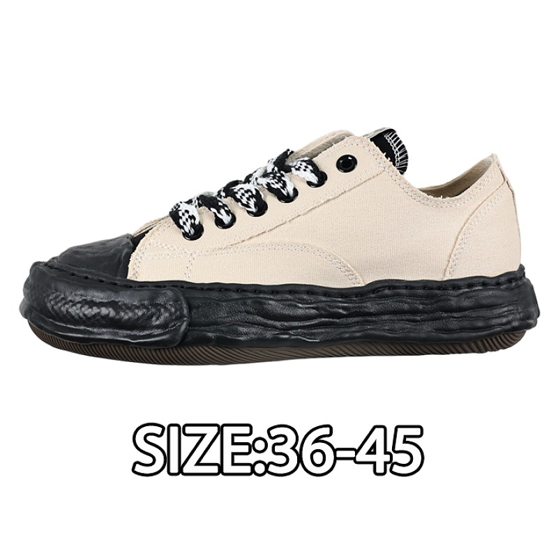 Fully Vulcanized Slip-on Shoes Rice White & Black