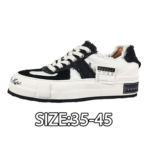 All-sulfurized Beggar Shoes White Black