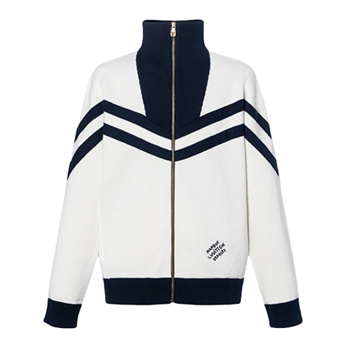 Stand Collar Color-block Line Jacket