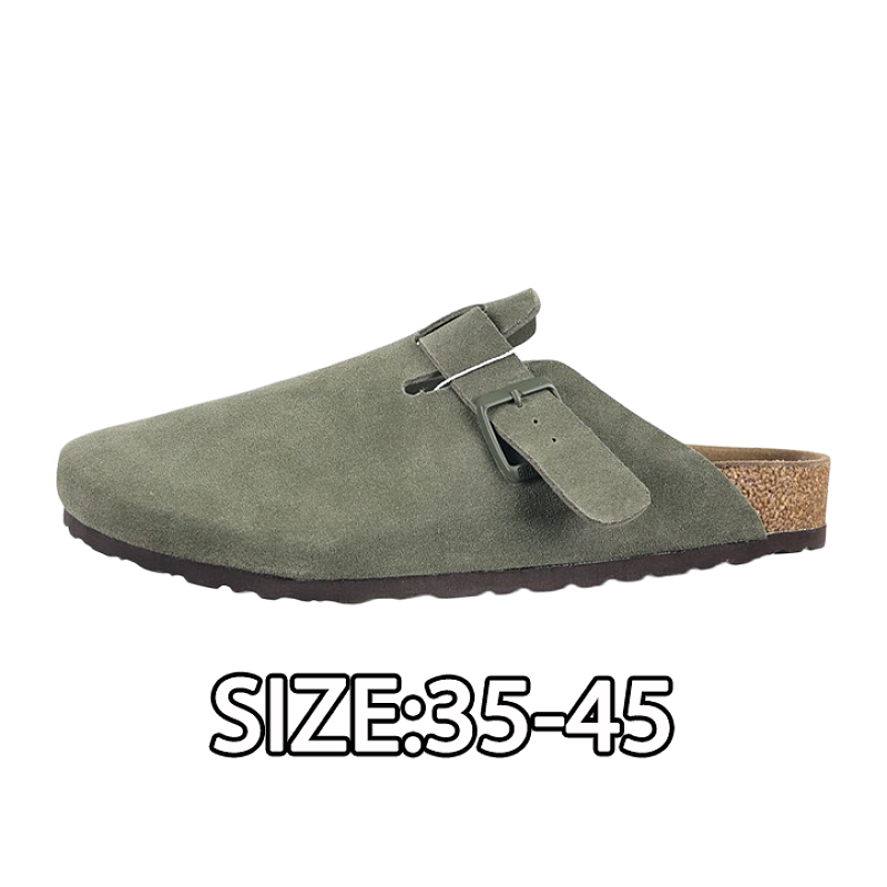 Birkenstock Baotou Velcro Half Slip-Ons Green