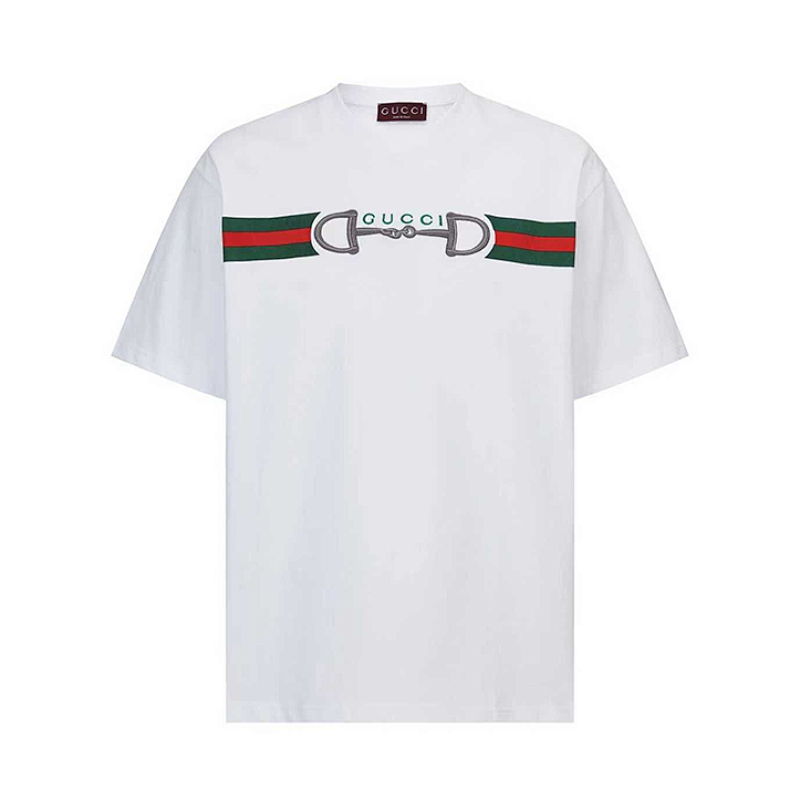 Gucci Embroidered Logo Short-Sleeve T-Shirt