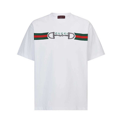 Gucci Embroidered Logo Short-Sleeve T-Shirt
