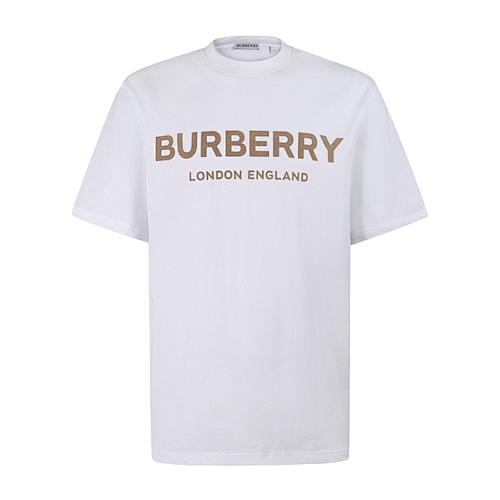 Burberry Letter Print Crew Neck Pullover Short Sleeve T-Shirt