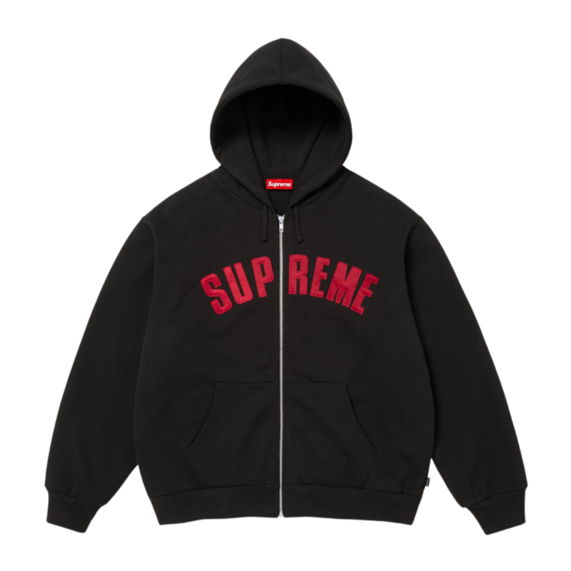 Supreme Applique Letter Embroidered Zipper Jacket