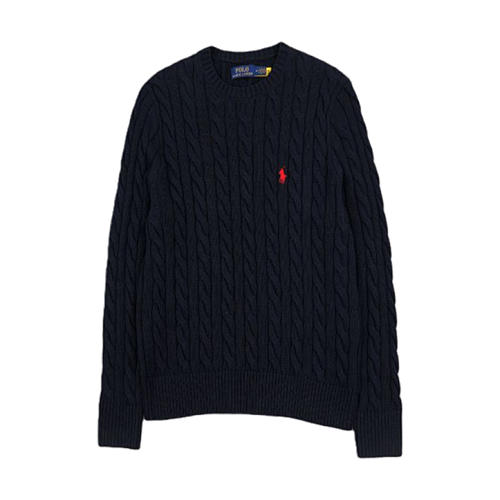 Ruff Crew Neck Knit Sweater