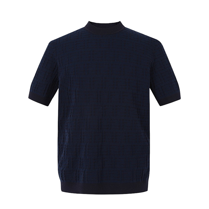 Fendi Royal Blue Cotton Double F Sellerid Pullover