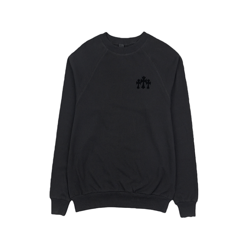 Cross-shaped Flocked Sweatshirt