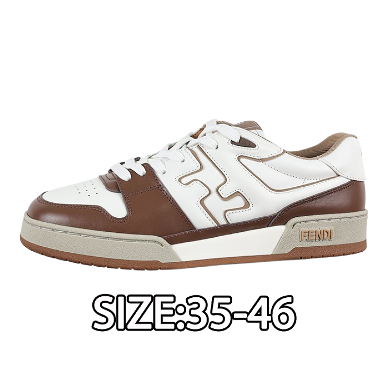 Fendi Fashion Sneakers White And Brown