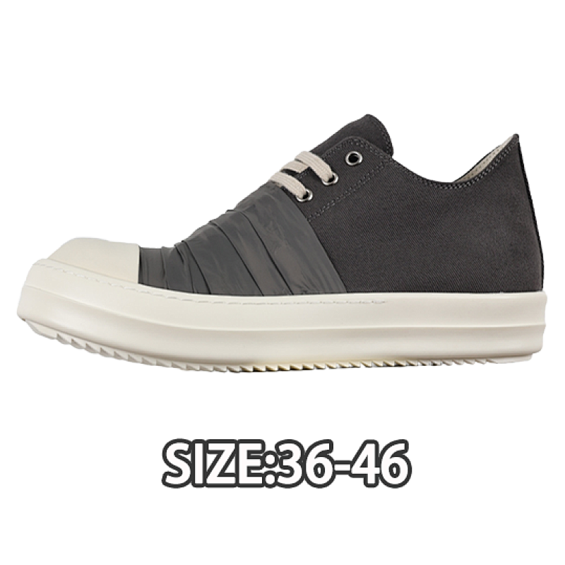 Rick Owens Gray Silk Canvas Converse