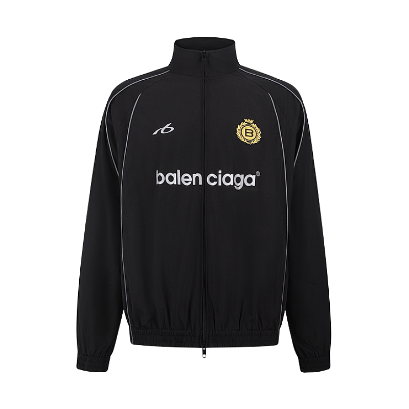 Balenciaga Soccer Embroidered Reflective Print Sports Jacket