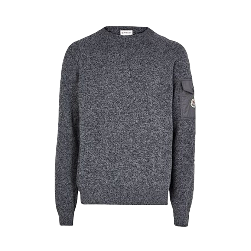 Spliced Casual Long-sleeved Crew Neck Sweater