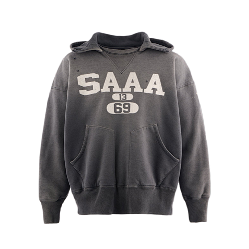AS Mottled Letter Print Long-Sleeve Rich Brown