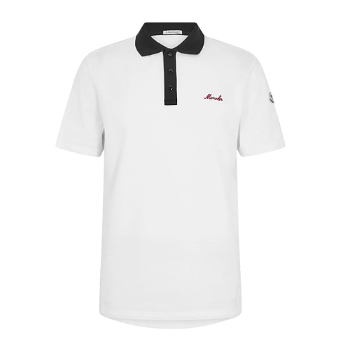 Embroidered Color-block Short-Sleeve Polo Shirt With Snap Buttons