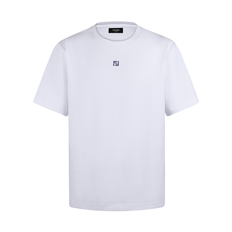 Crew-Neck Short-Sleeve Cotton T-Shirt With Embroidered Logo