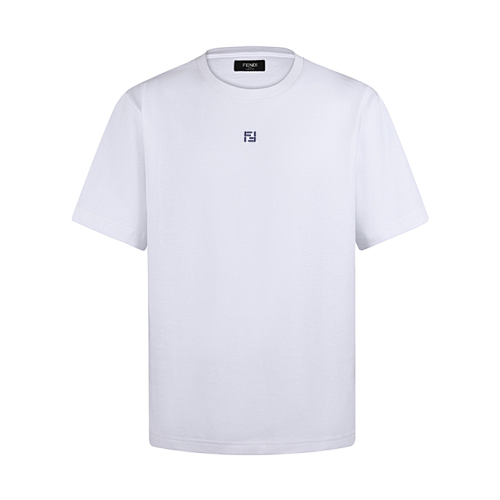 Crew-Neck Short-Sleeve Cotton T-Shirt With Embroidered Logo