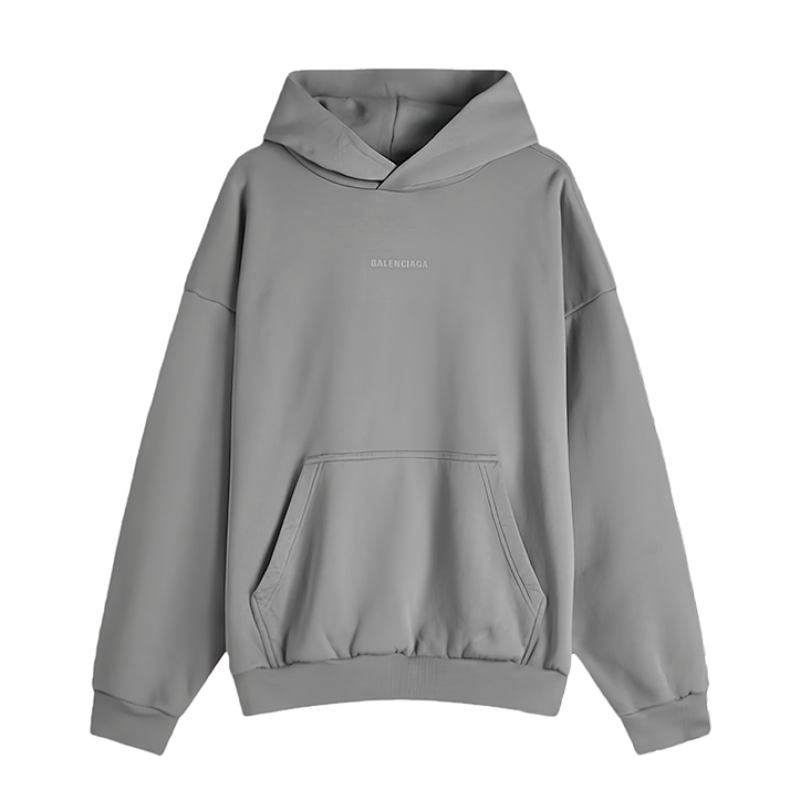 Hoodie With Front And Back Lettering Embroidery