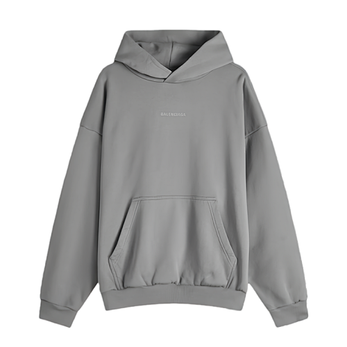 Hoodie With Front And Back Lettering Embroidery