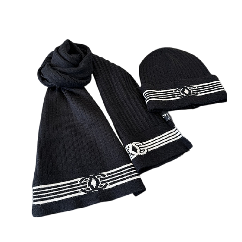 Chanel Scarf And Hat Set