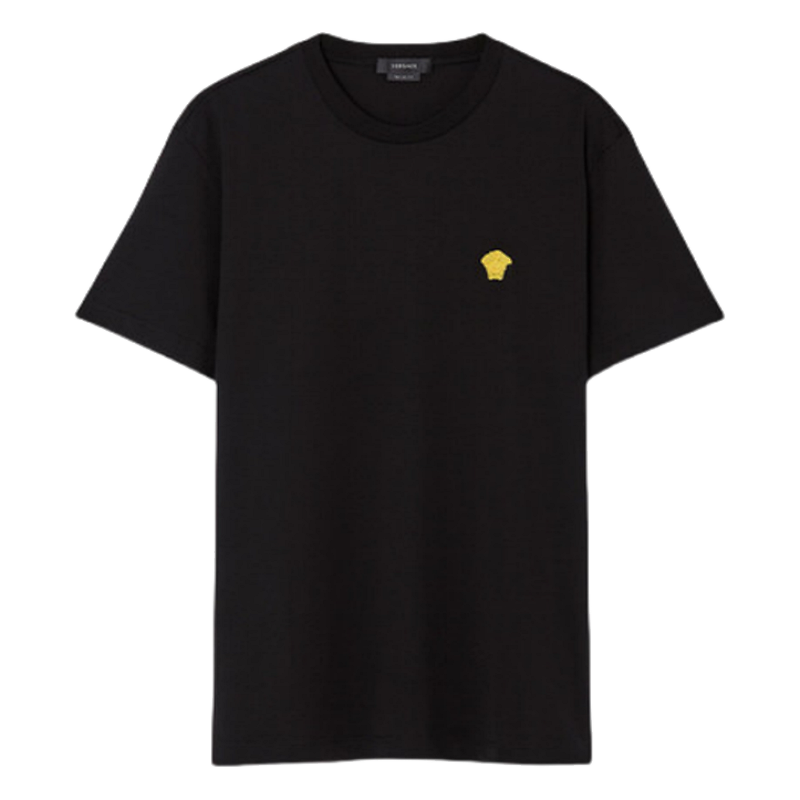 Versace Small Gold Logo Embroidered Short Sleeve