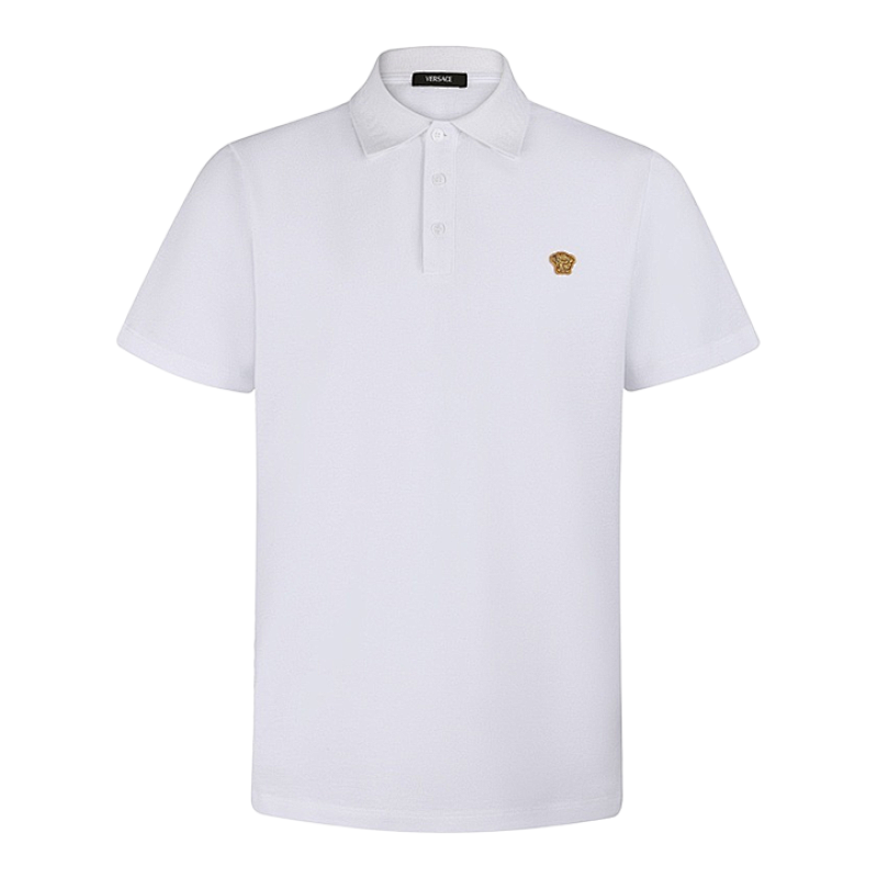 Men's Medusa Embroidered Polo Shirt