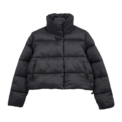 Kendall Jenner's Four-panel Short Down Jacket - Black