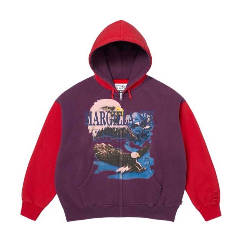 Supreme Eagle-print Zip-up Sweatshirt