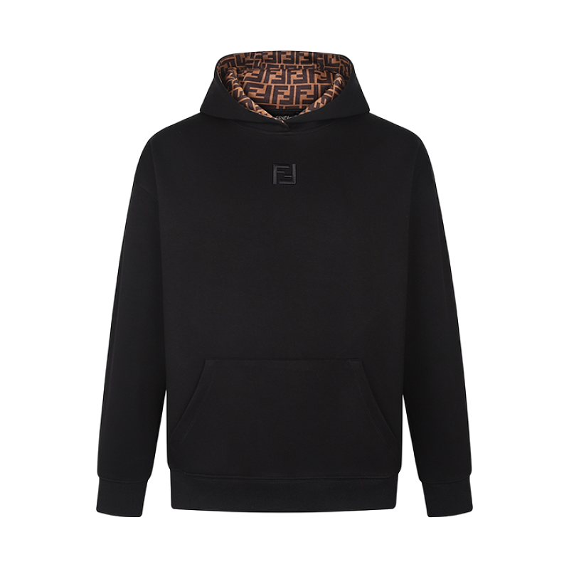 Hooded Cotton Sweatshirt With Printed Embroidered Logo