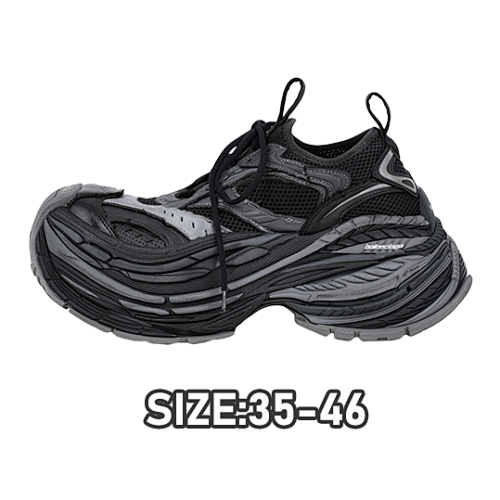 Balenciaga B Platform Thick-soled Lace-up Daddy Shoes